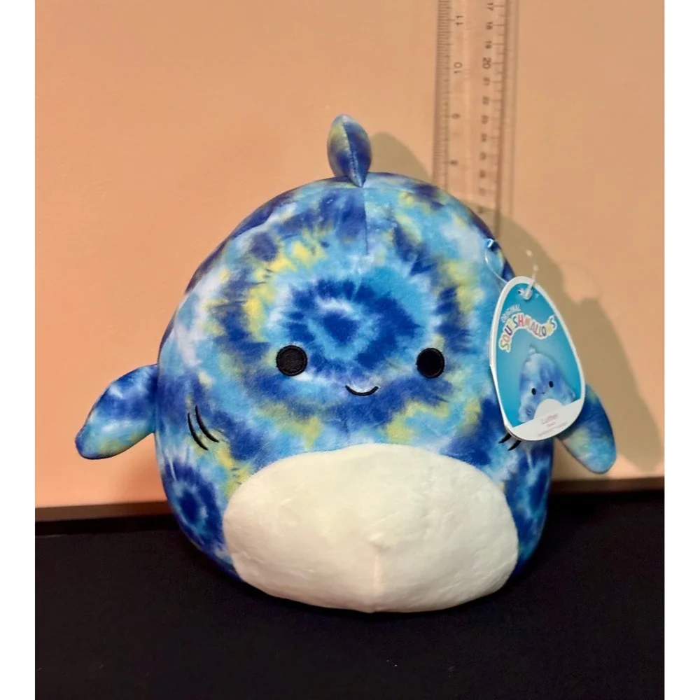 NWT Squishmallows Luther Blue Tie Dye Shark 8 Inch Plush Stuffed Animal S8-#621